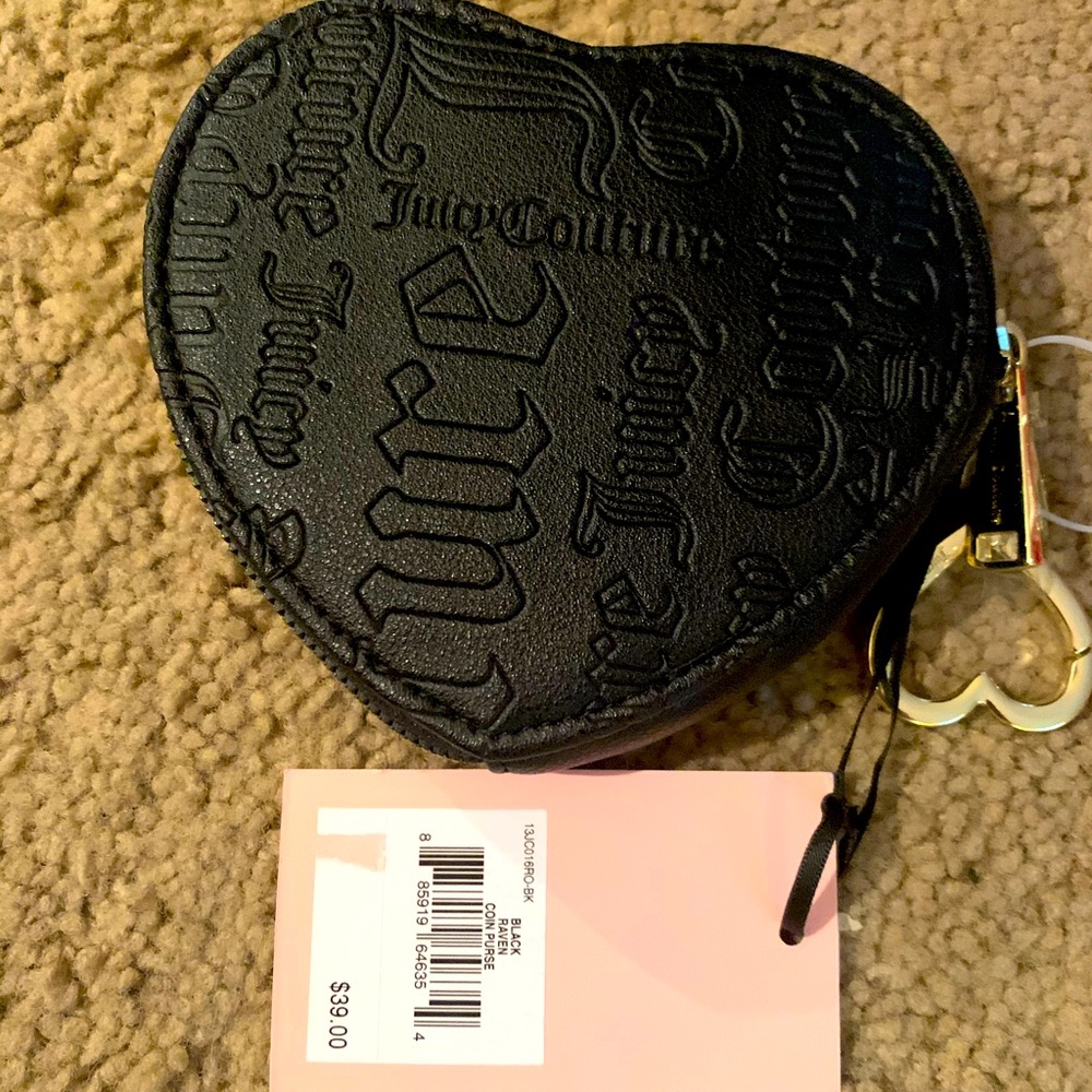 Black heart Juicy Couture keychain wallet